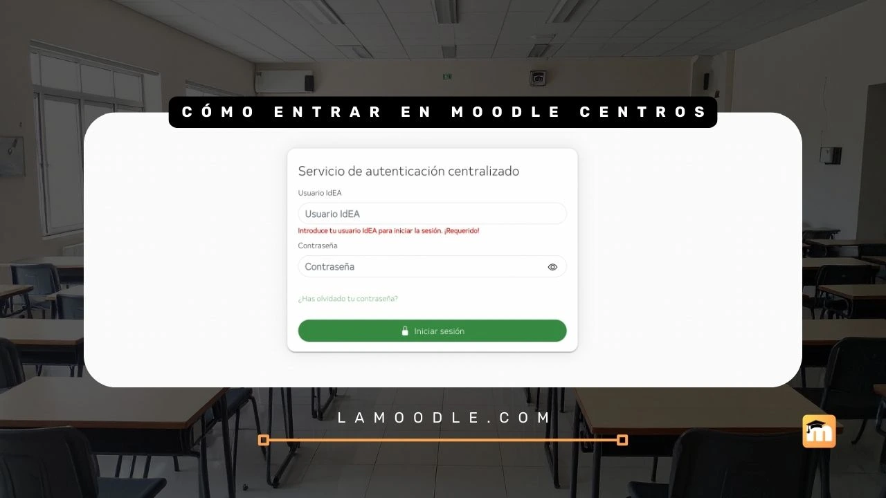 Cómo entrar en Moodle Centros