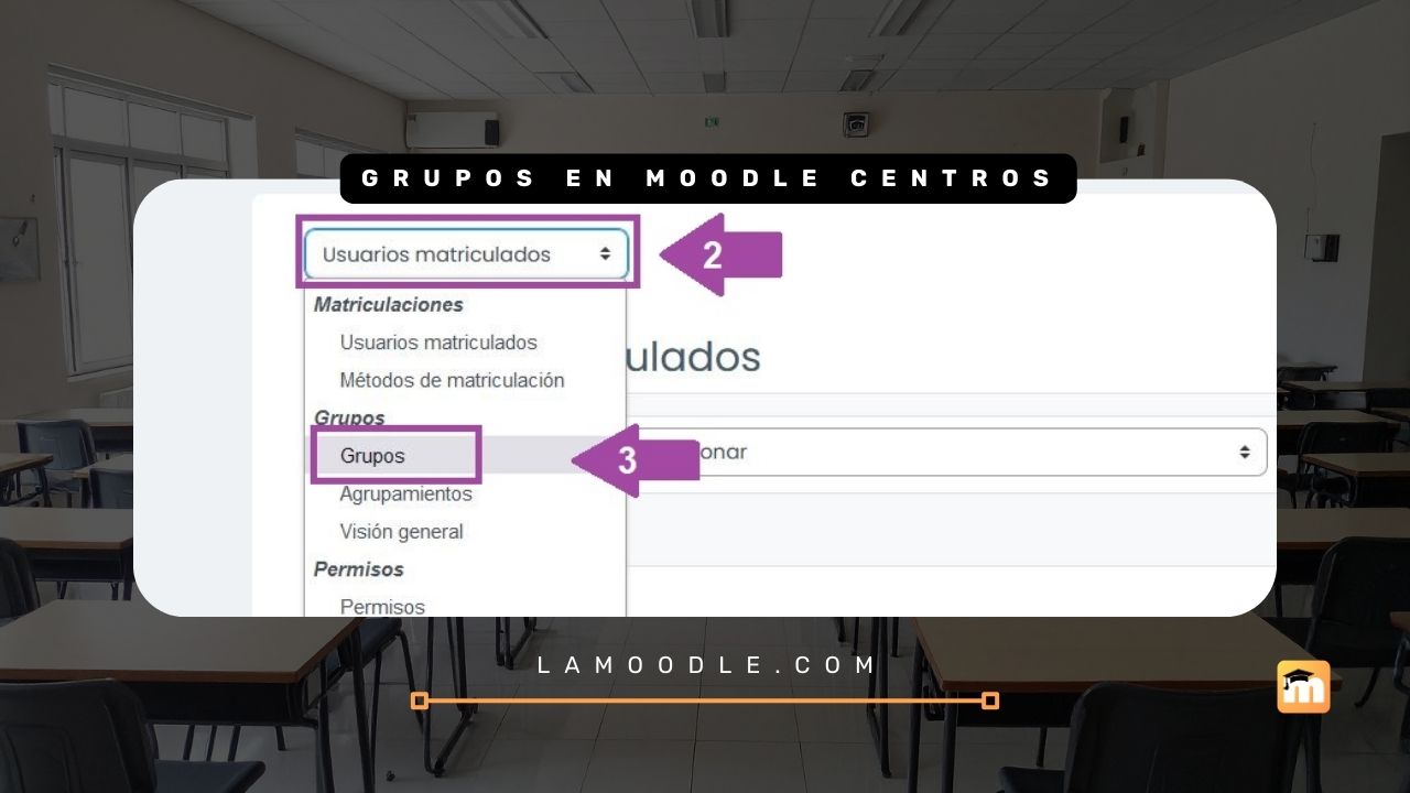 grupos en Moodle Centros